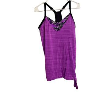 Zeroxposur‎ Women's Lightweight Purple Tankini Swim Top NWT Size Small Racerback